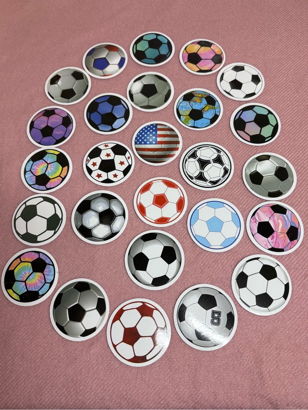 20 + Soccer Ball Vinyl Stickers Water Bottle Computer Skateboard Phone Notebooks